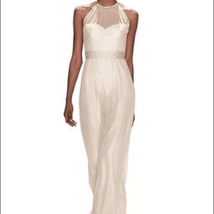 Amsale evening gown style G904C in Dove